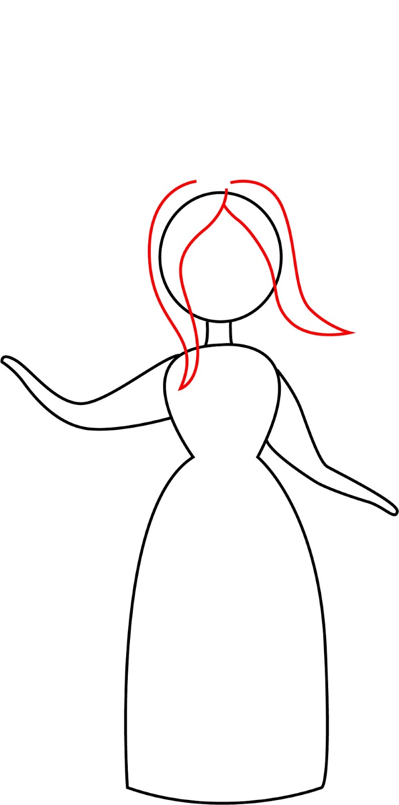 How To Draw Flame Princess Step 3
