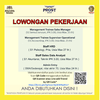 Loker Medan SMA SMK D3 S1 Maret 2020 PT Anugrah Karya Prima 