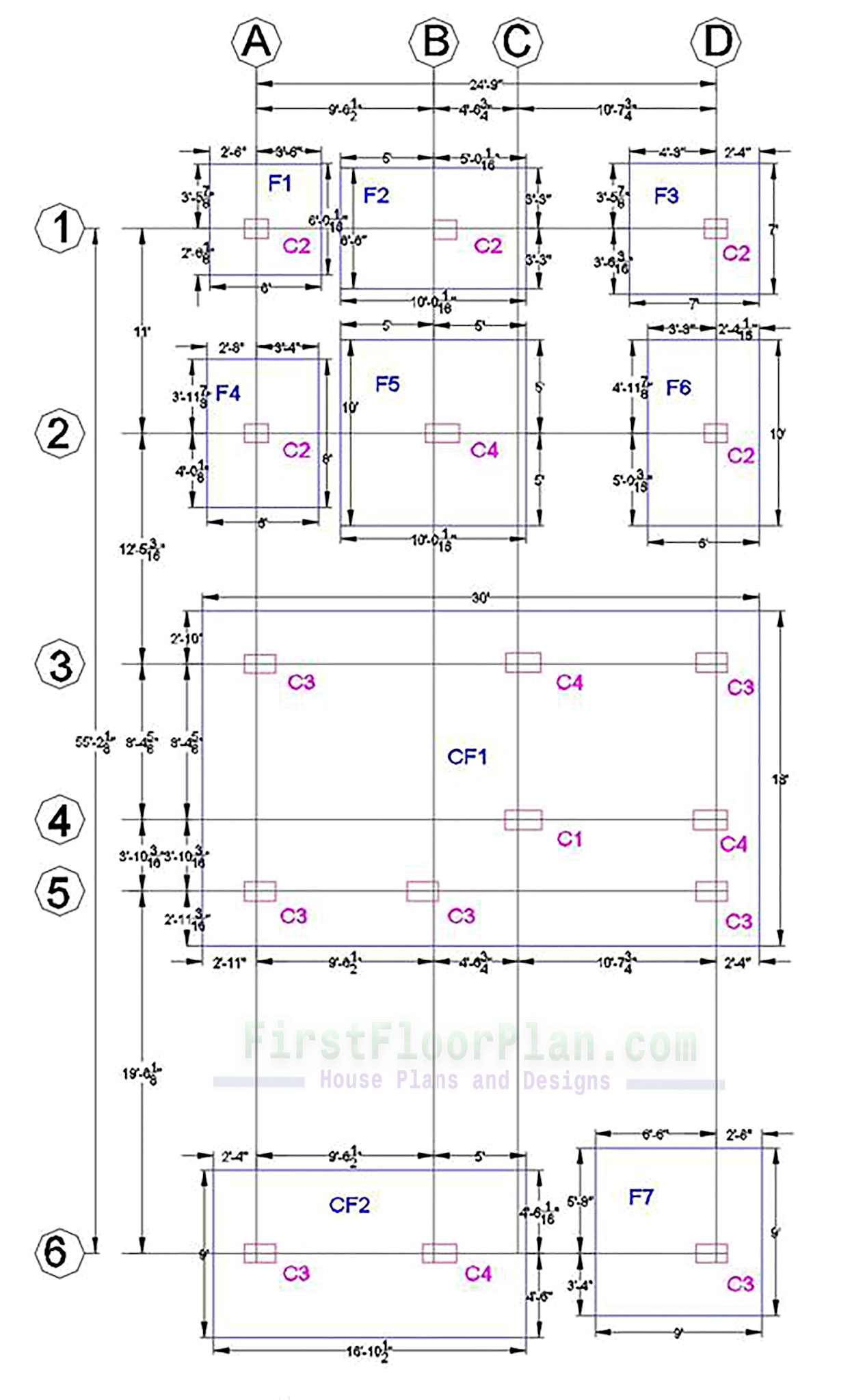 6 Storey Building Footing Layout