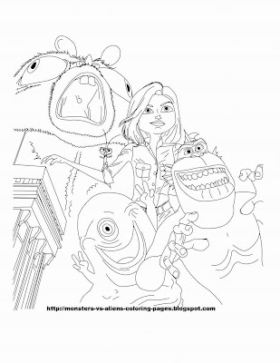 Moshi Monsters Coloring Pages on Monsters Vs Aliens Coloring Page 07 Jpg