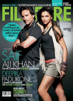 Deepika and Saif Ali Khan Filmfare Cover