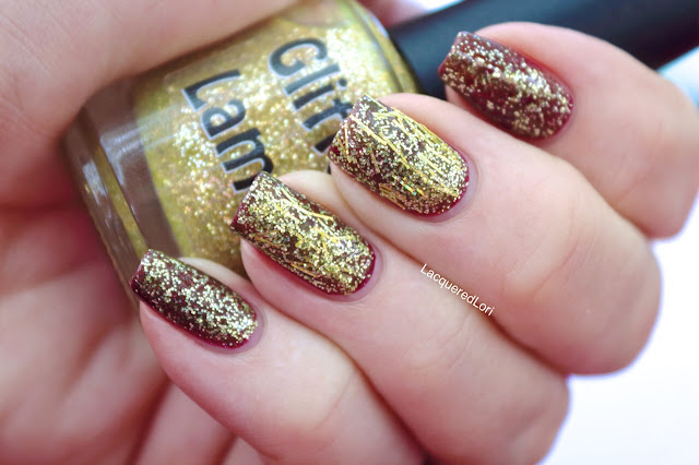 Fall Gold Glitter Topper Nail Polish by Glitter Lambs Nail Polish
