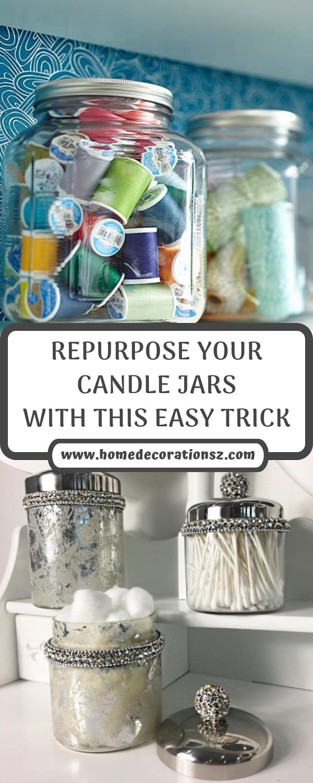 REPURPOSE YOUR CANDLE JARS WITH THIS EASY TRICK