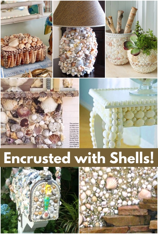 Seashell Craft Ideas Cover and Encrust Things with Shells