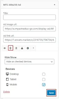 hide wordpress widgets on mobile