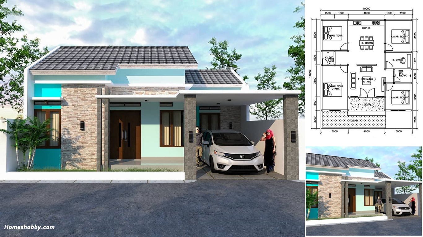 Desain Dan Denah Rumah Nuansa Biru Ukuran 10 X 20 M Tampil Modern Homeshabbycom Design Home Plans