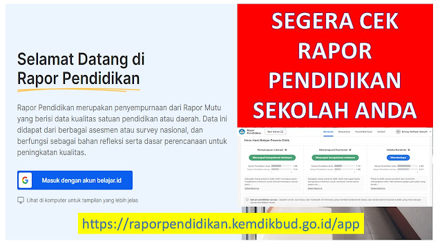 Cara Login dan Unduh Rapor Pendidikan Sekolah Hasil Asesmen Nasional