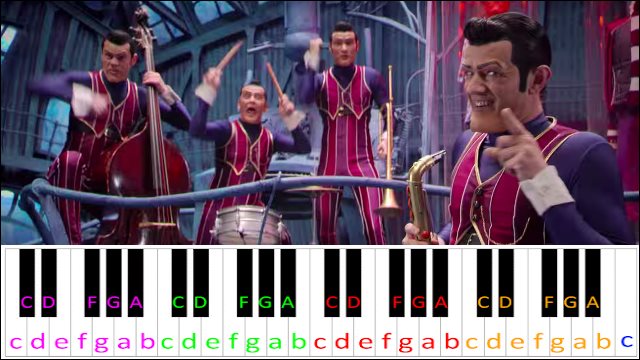 We Are Number One (Lazy Town) Piano / Keyboard Easy Letter Notes for Beginners