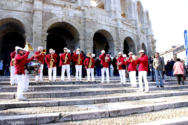 Una delle Bande Musicali ad Arles durante la Feria di Pasqua