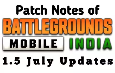 Patch notes for Battlegrounds Mobile India (BGMI) 1.5 July update