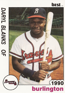Daryl Blanks 1990 Burlington Braves card