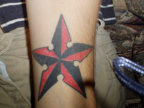 Shooting Star Tattoo Art and Design Gallery. Posted by world at 12:22 AM This free nautical star tattoo design has some good appeal.