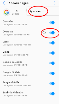 recover deleted contacts synced in Google account app