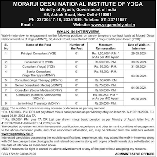 MDNIY Walk in Interview Notification 2024