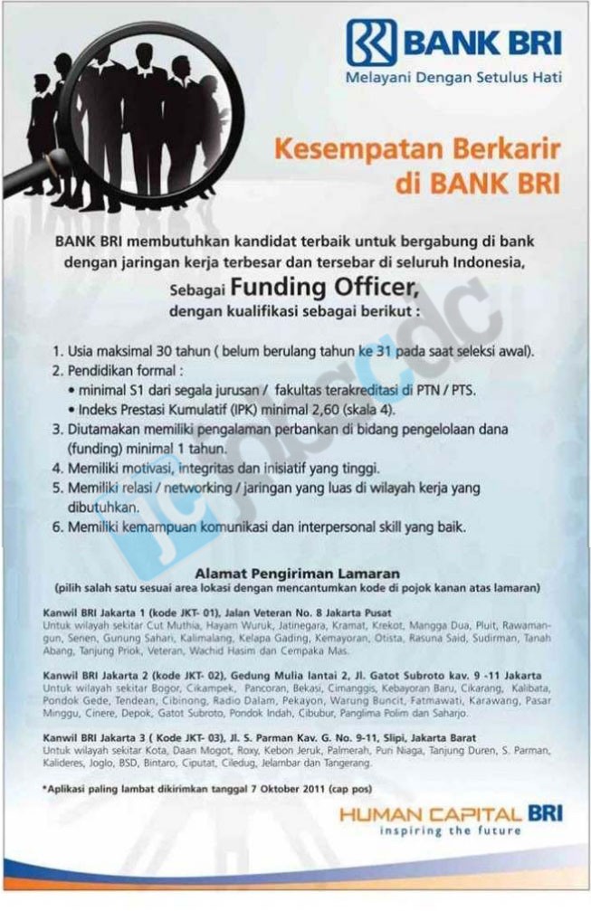 Lowongan Kerja Bank Terbaru Juli 2013  BRI, BNI, Mandiri 