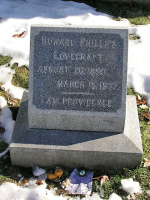 H P Lovecraft's grave