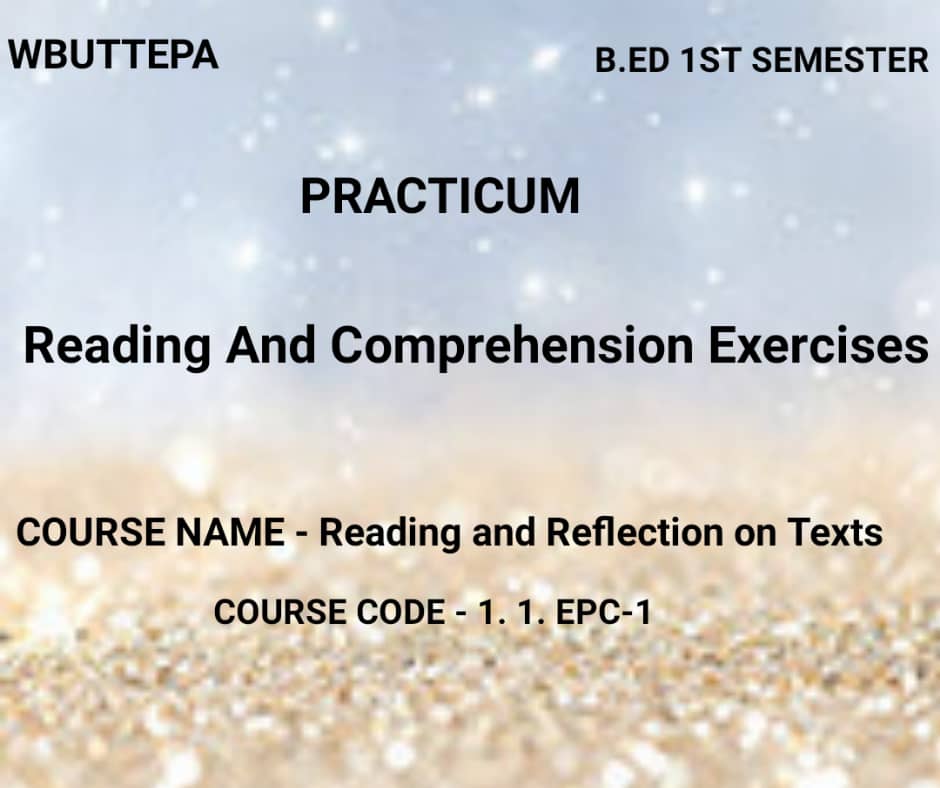 Reading And Comprehension Exercises Reading And Comprehension Exercises