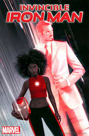 Invincible Iron Man #1 cover with Black Woman Riri Williams as Iron Man