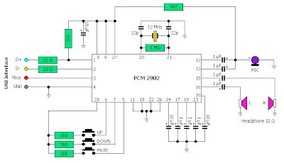 USB mp3 player circuit diagram USB mp3 player schematic