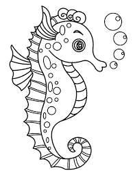  for kids is an action inwards the summertime twenty-four hours Seahorse Coloring Page