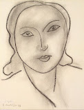 Woman's Head by Henri Matisse - Genre Drawings from Hermitage Museum