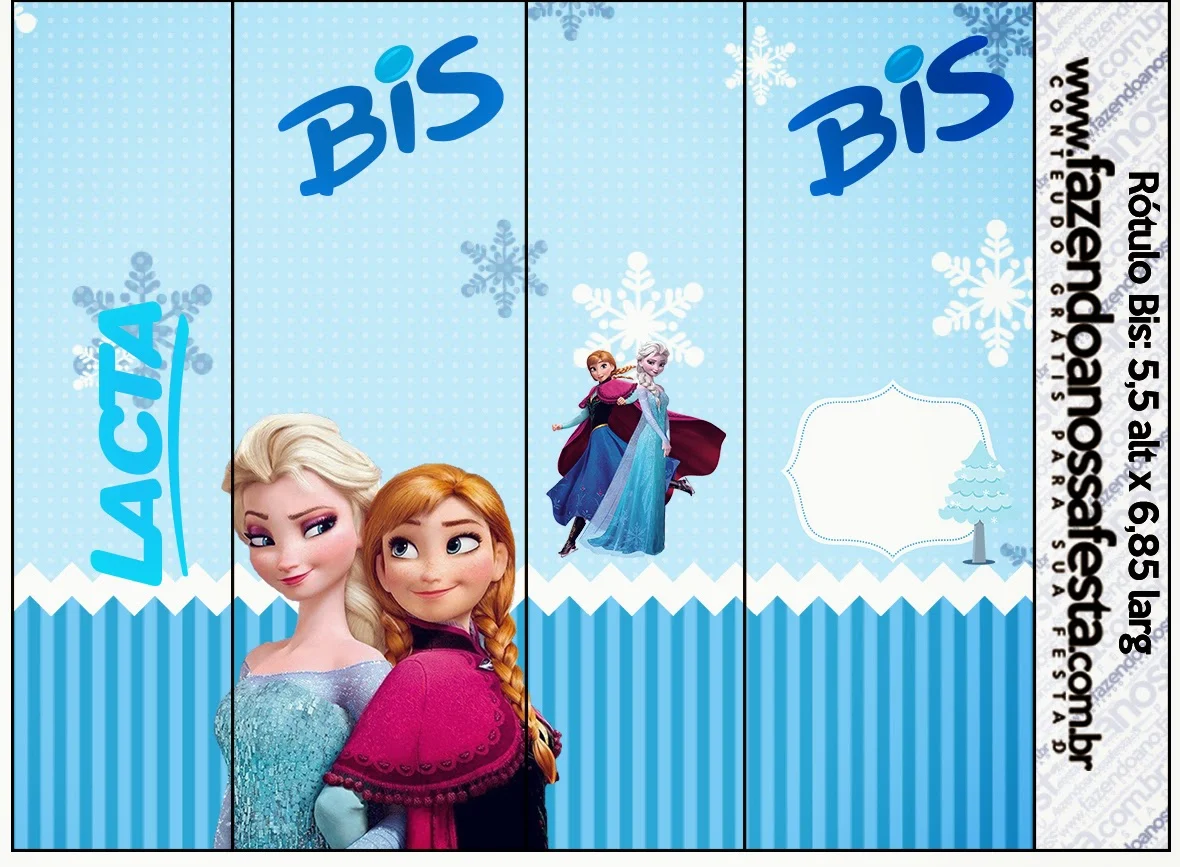 Frozen Christmas in Blue Free Printable labels. 