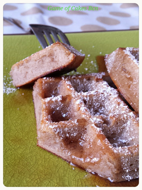 Gofres de manzana y canela en molde lekué