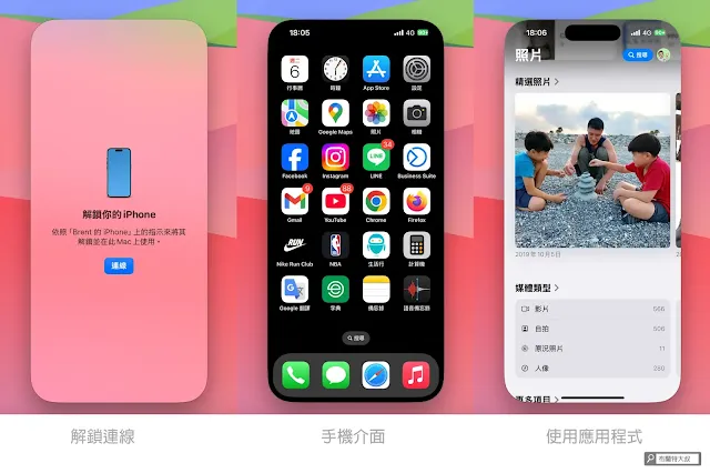 連線完成後，就能在 Mac 上操作 iPhone 囉！