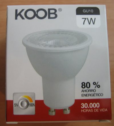 Bombilla LED GU10, OSRAM chip 100º, 7W - LEDBOX