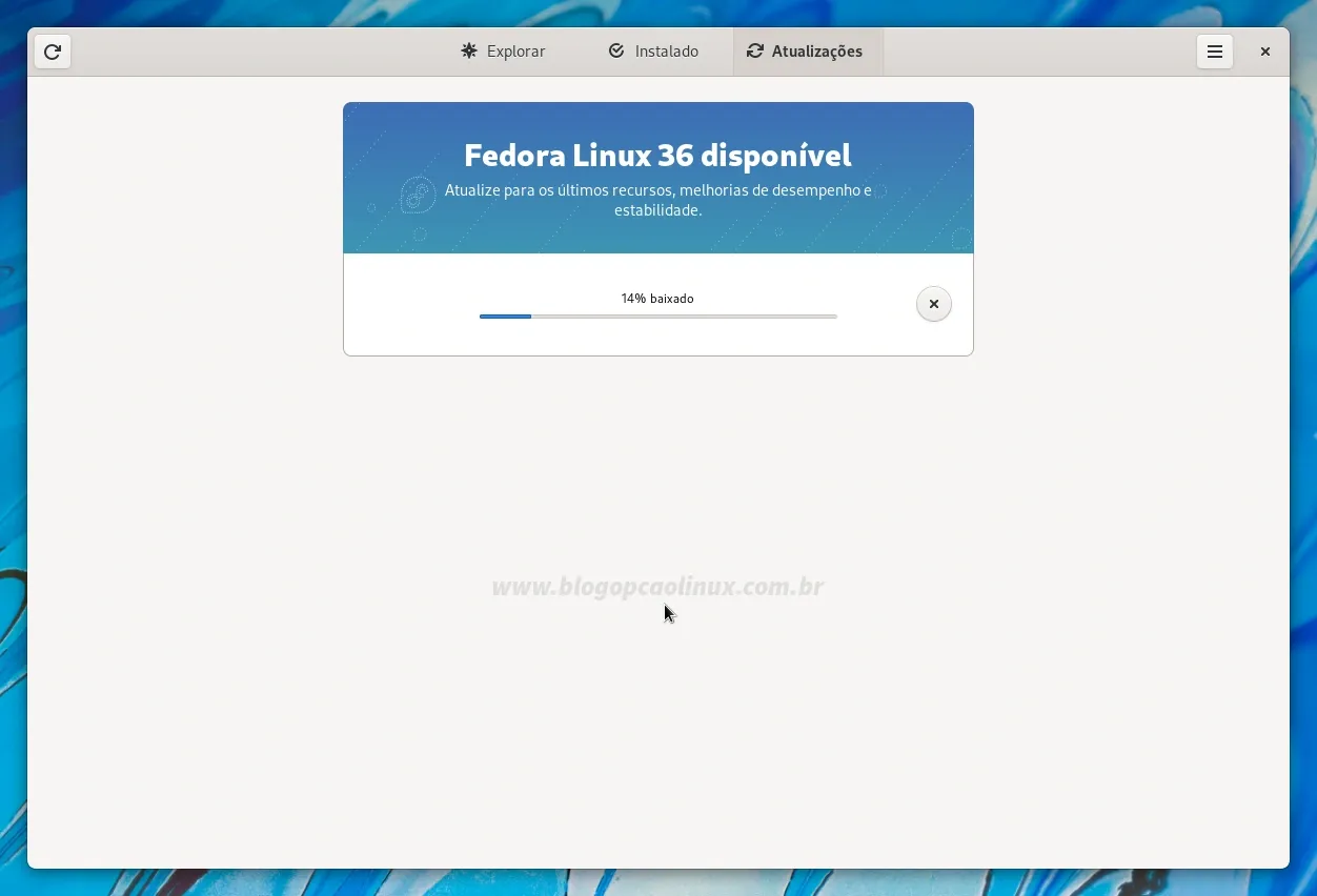 Aguarde enquanto é feito o download dos pacotes necessários