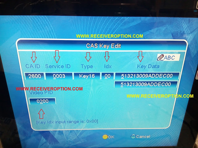 STAR TRACK SR-6666 MPEG4 RECEIVER BISS KEY OPTION