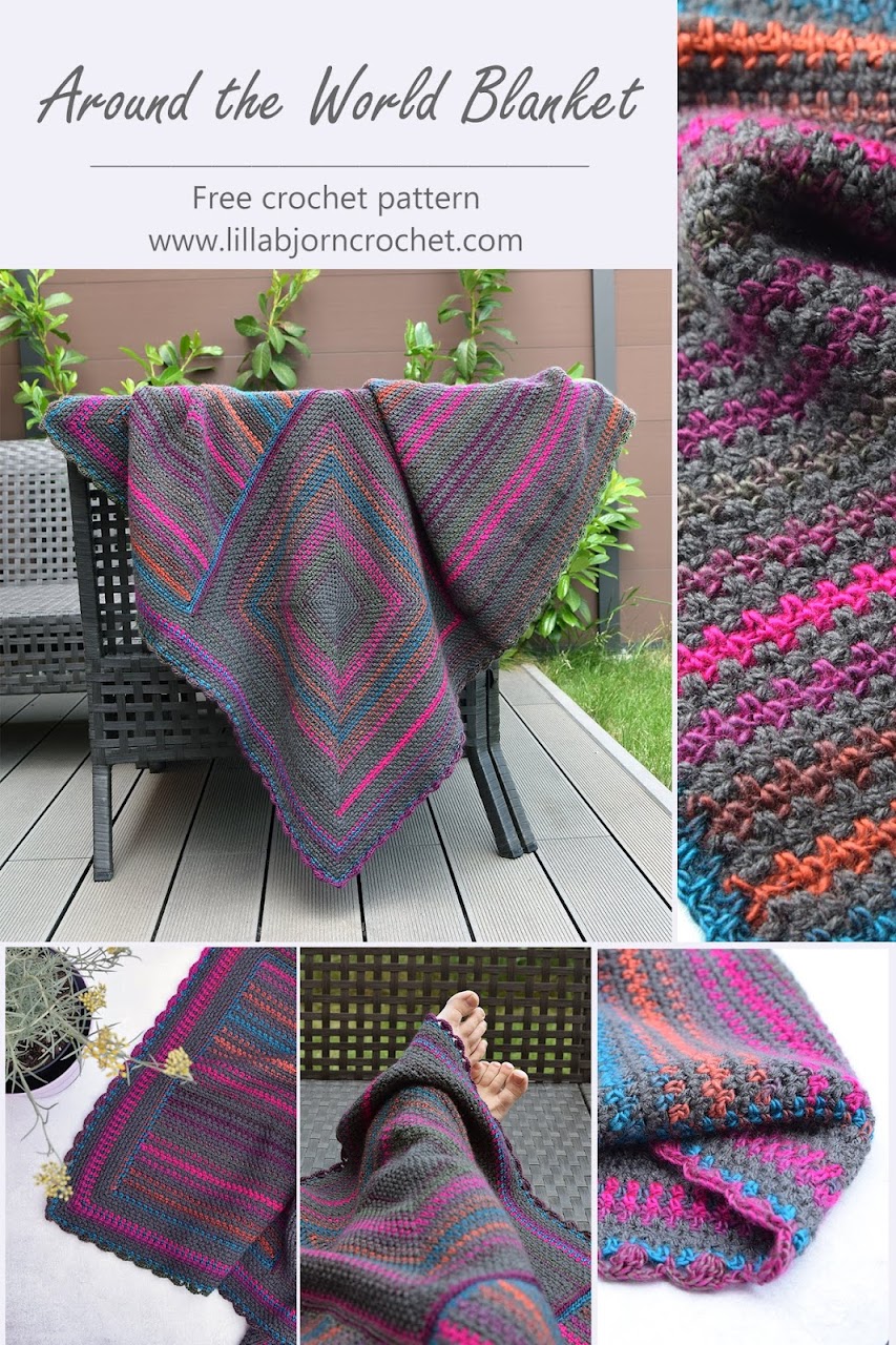 Around the World Blanket - #free crochet pattern by www.lillabjorncrochet.com