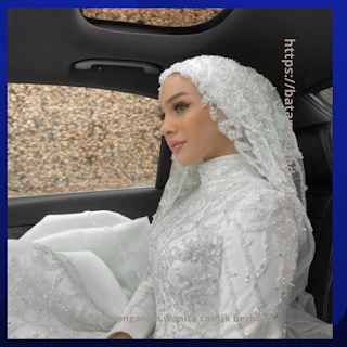 foto pengantin wanita cantik berhijab