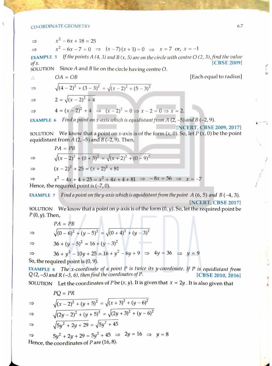 RD Sharma Class 10 Mathematics | Chapter6: Co-ordinate Geometry