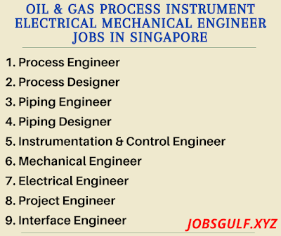 OIL & GAS PROCESS INSTRUMENT ELECTRICAL MECHANICAL ENGINEER JOBS IN SINGAPORE