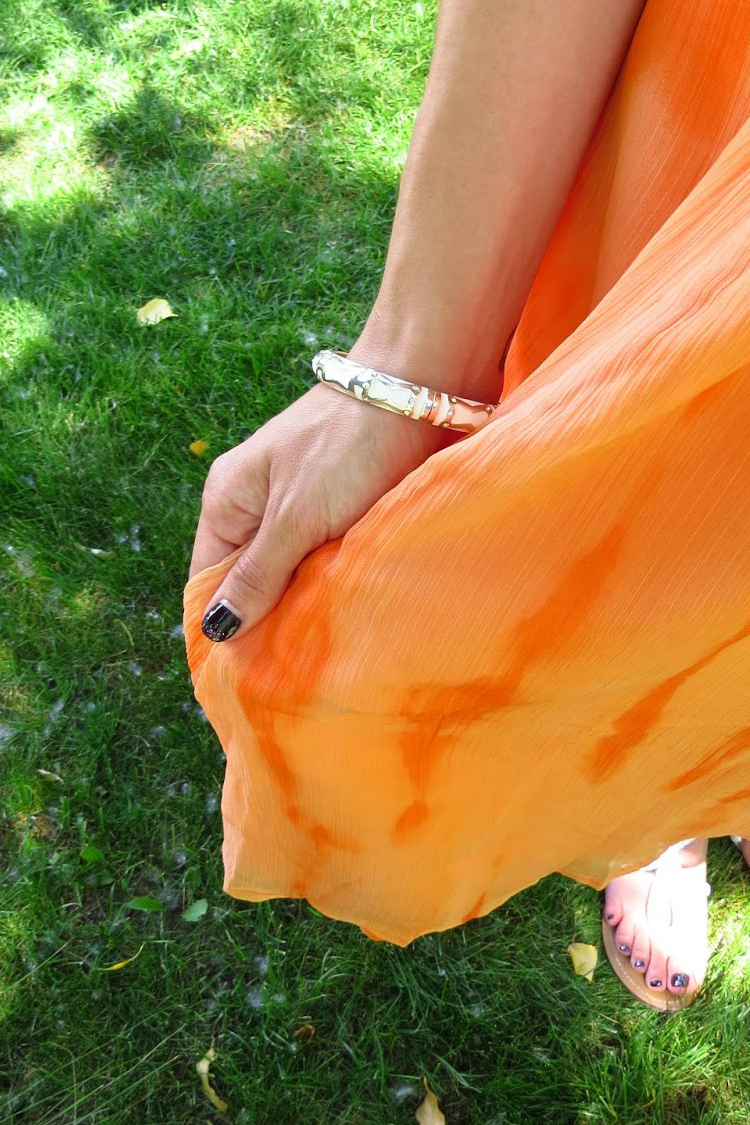 Orange Tie-Dye Dress