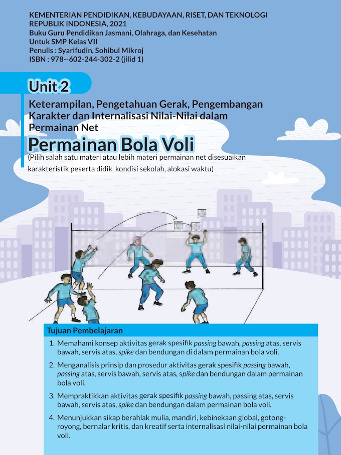 Rangkuman Permainan Bola Voli_Kelas VII_SMP_Pelajar PJOK_Kurikulum Merdeka