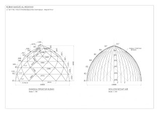 contoh gambar desain struktur space frame dome Kontraktor kubah masjid warna warni enamel panel kotak kotak aneka ukuran macam macam bentuk bahan kualitas aman awet harga murah pengrajin terpercaya 