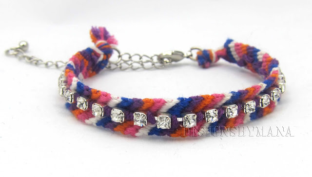 crystal chain beaded friendship bracelet