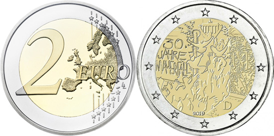 Germany 2 euro 2019 - Fall of the Berlin Wall