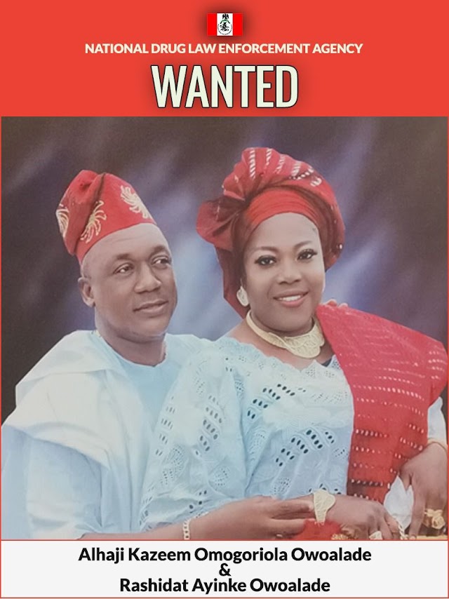 NDLEA Declares Couple Wanted, Arrests 4 Cartel Members Over Cocaine Seizures, Intercepts China, UK-Bound Drug Consignments.