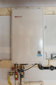 Noritz tankless water heater, a free upgrade from Ryan Homes!