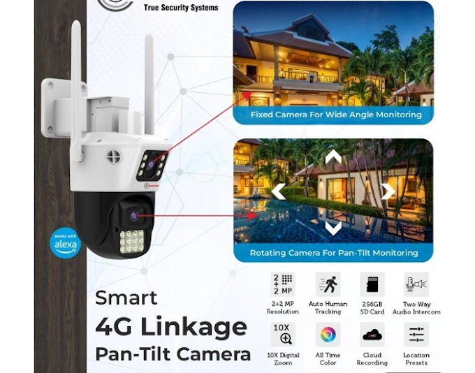 TrueView 2+2 MP 4G Smart Linkage - (T18178-AE ) - 2 MP 4G camera only ( DUAL LENS ) .
