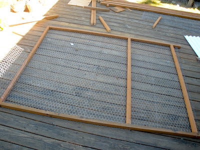 Build the frame for the floor. Line with poultry netting to predator ...