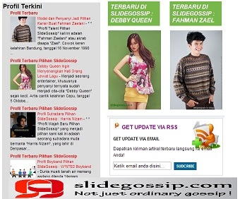 Slidegossip.com Pusatnya Pencarian Profil Artis, Model dan Talent