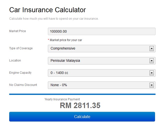 Car Insurance Calculator