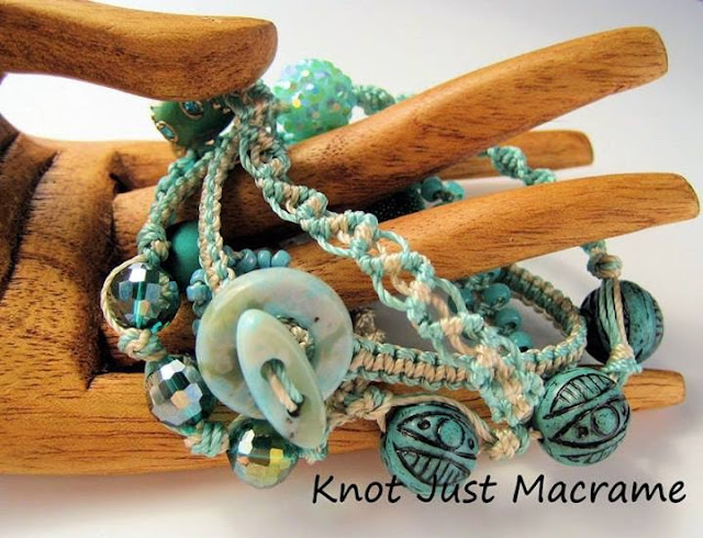 Micro Macrame Wrap Bracelet by Sherri Stokey of Knot Just Macrame