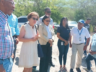 Gobernadora Genara González encabeza comisión visitó Aguas Termales de Canoa-Vicente Noble.