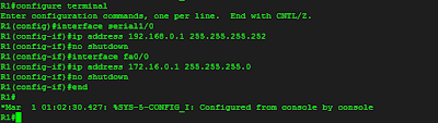 Konfigurasi dasar Router R1