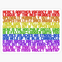 Pride flag made of Holmes quotes